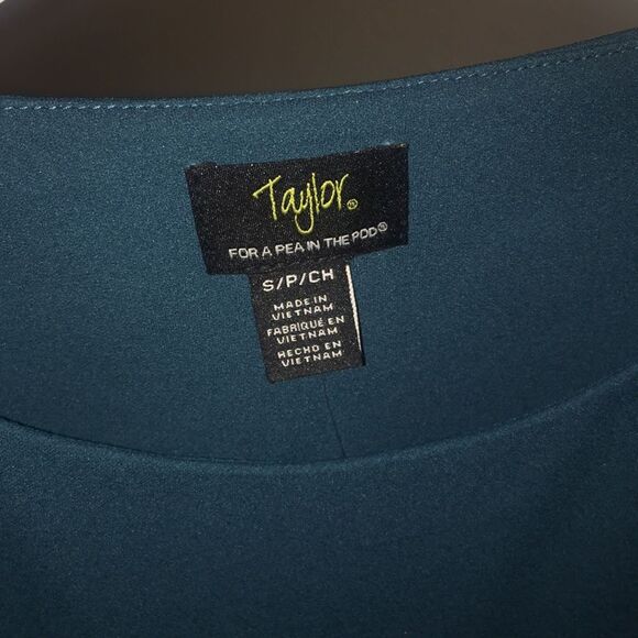 Taylor Maternity Dress teal blue baby shower fancy‎ feminine Size Small - Picture 6 of 7